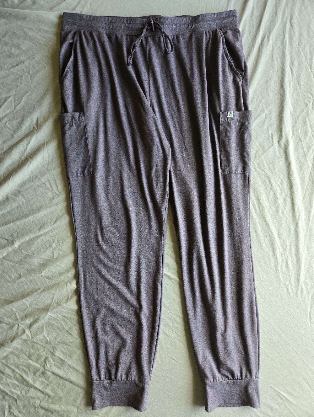 Frank & Oak Charcoal Heather Drawstring Cargo Joggers Sz XL